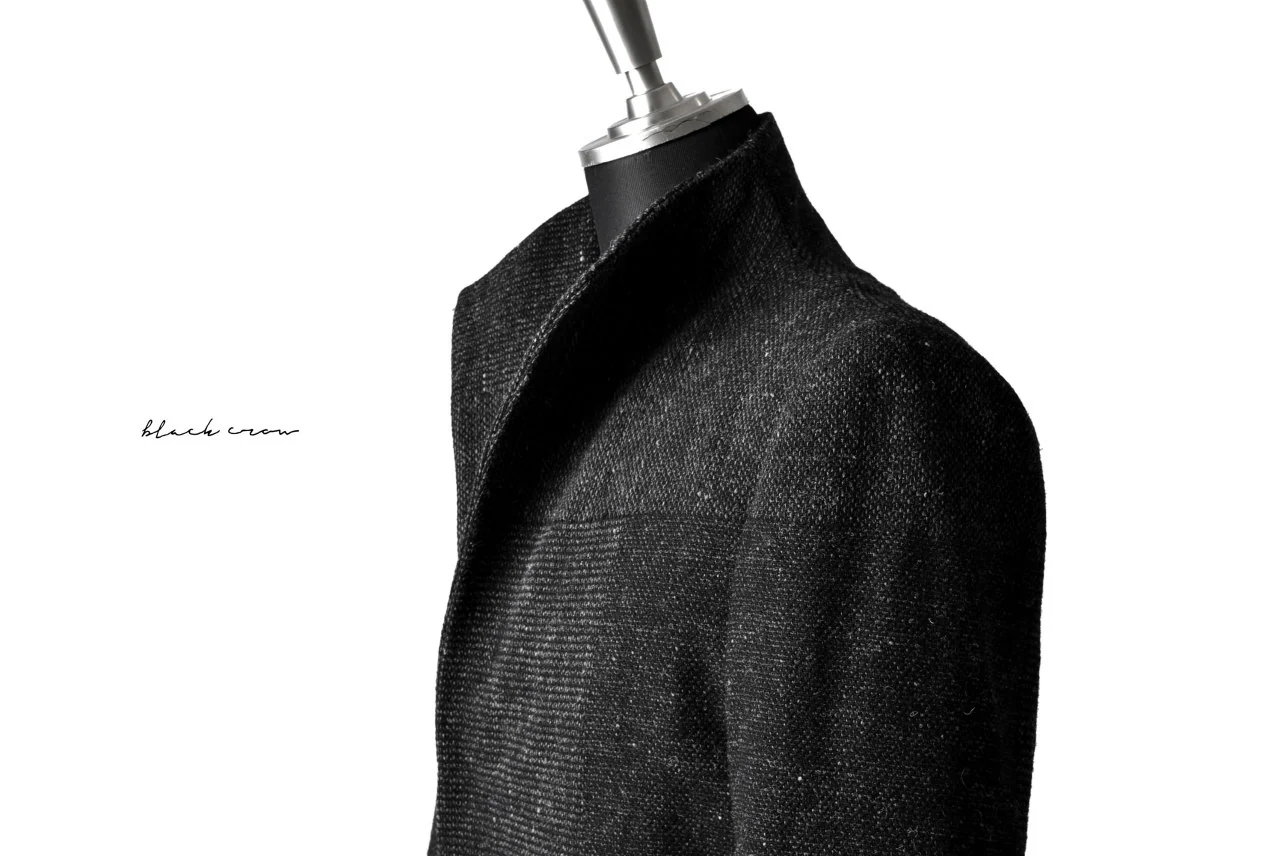blackcrow standcollar tailorcoat (wool dark check) - Image 35