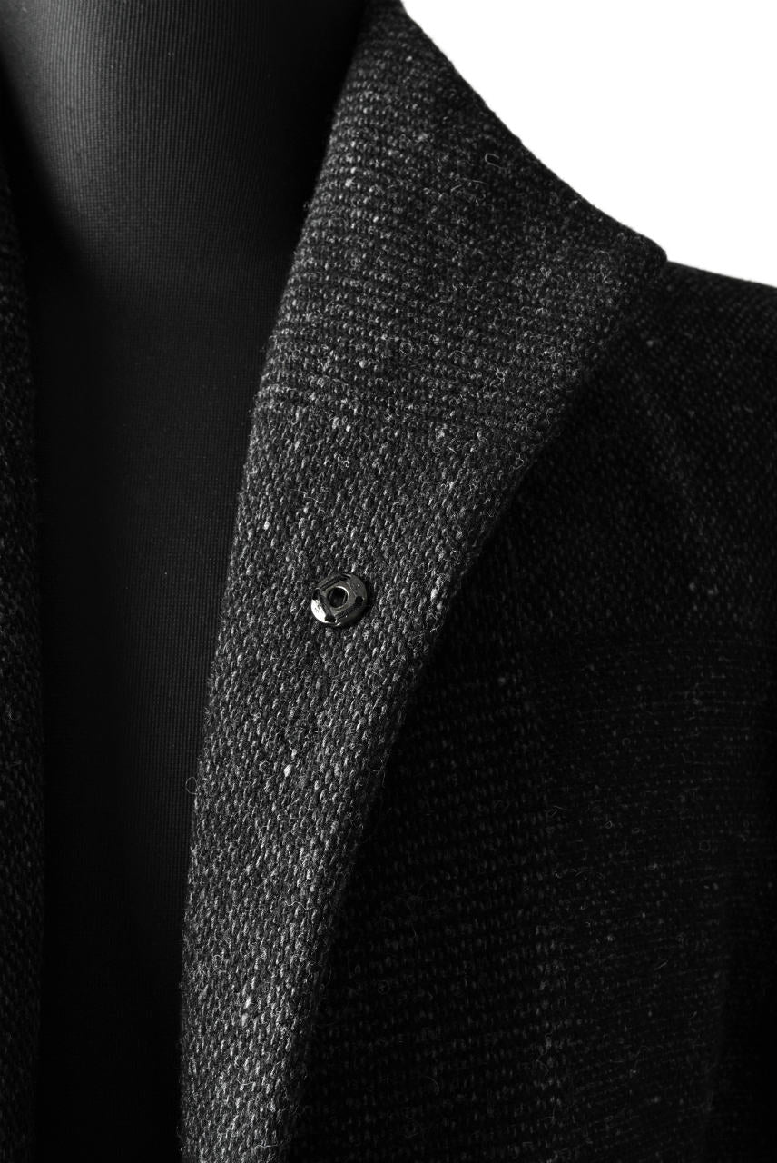 blackcrow standcollar tailorcoat (wool dark check) - Image 7
