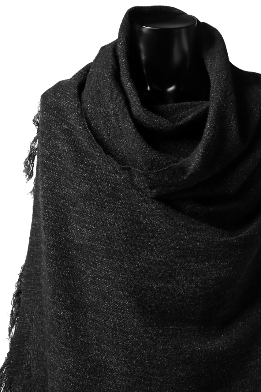 blackcrow stole wo/co/ny woven (MIX BLACK) - Image 6