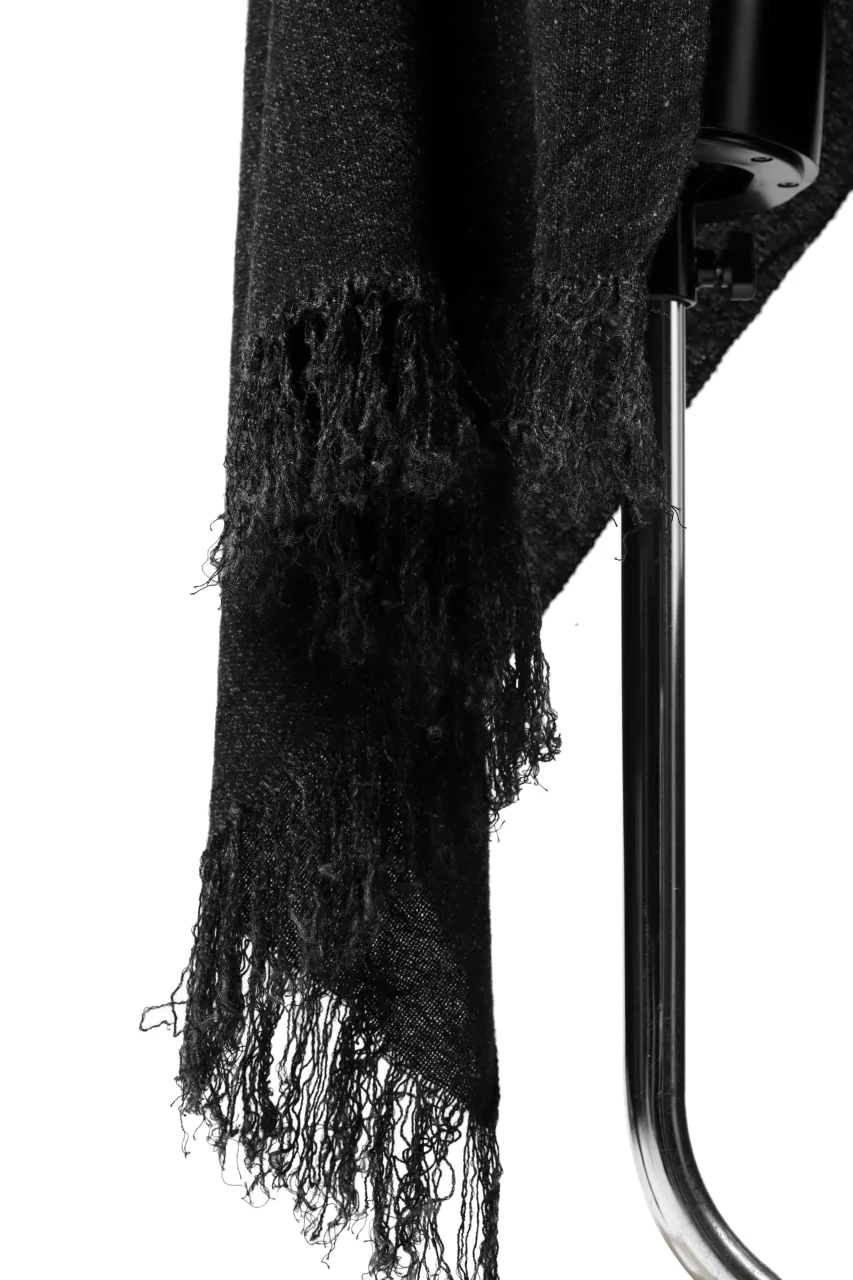 blackcrow stole wo/co/ny woven (MIX BLACK) - Image 7