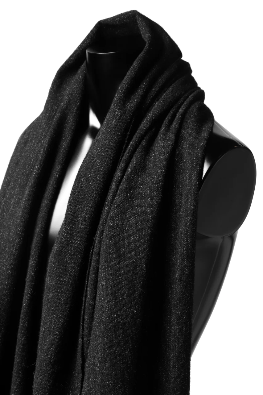 blackcrow stole wo/co/ny woven (MIX BLACK) - Image 8