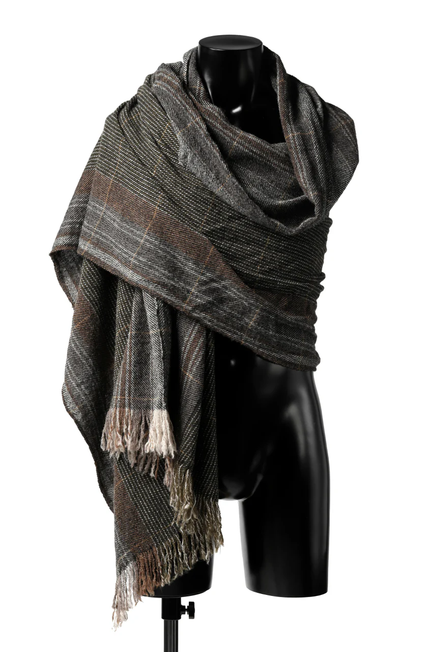blackcrow stole wo/ny woven (GREY CHECK) - Image 4