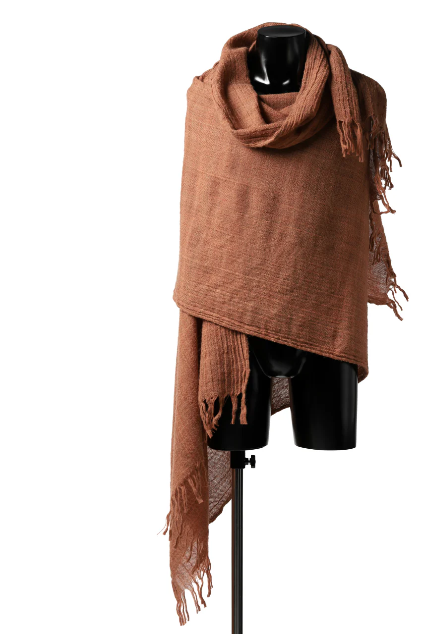 blackcrow stole wool (PERSIMMON) - Image 3