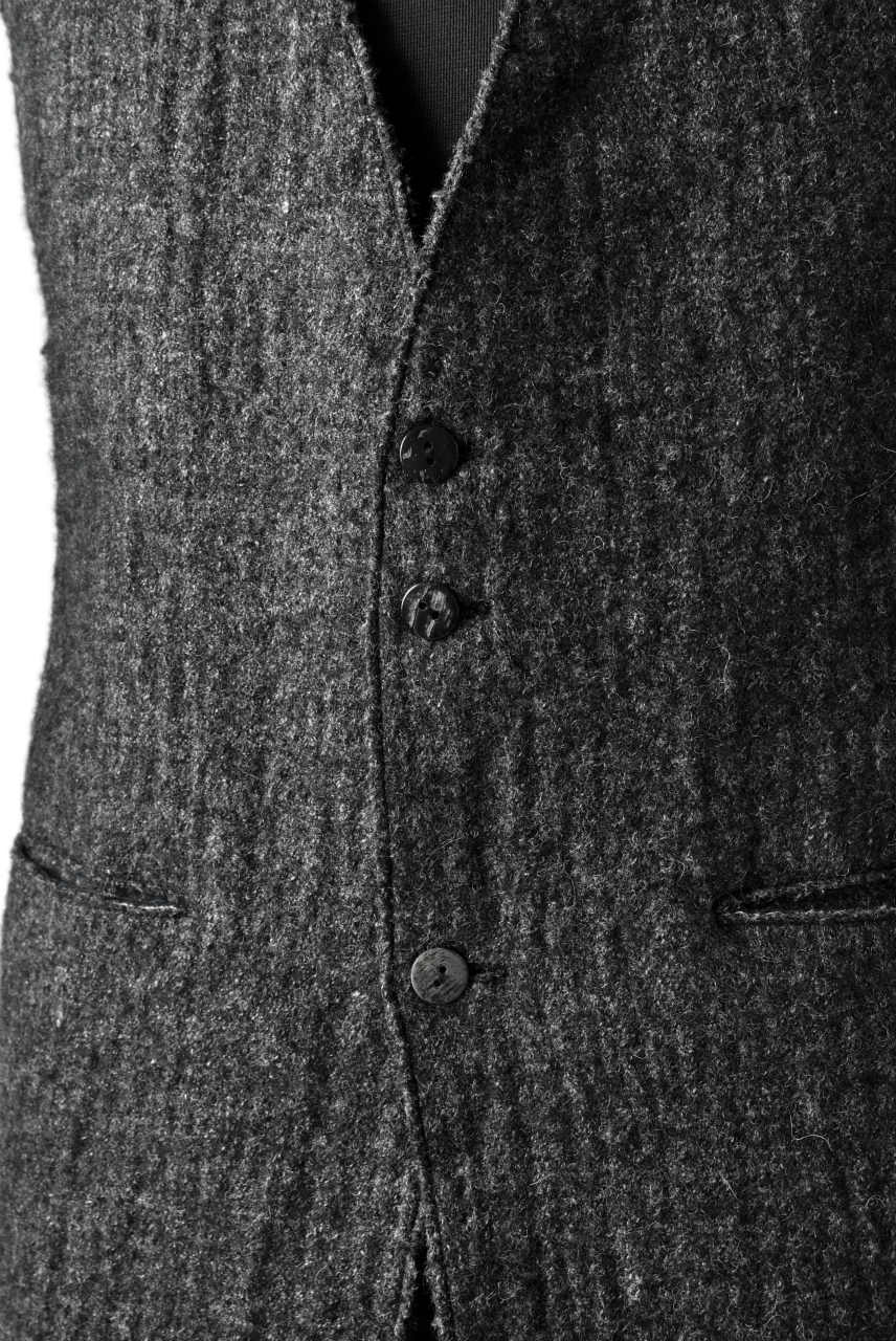 blackcrow tailor vest (wool linen fulling) (GREY) - Image 5