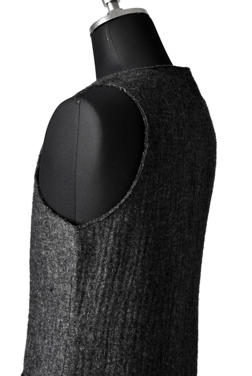 blackcrow tailor vest (wool linen fulling) (GREY) - Image 8