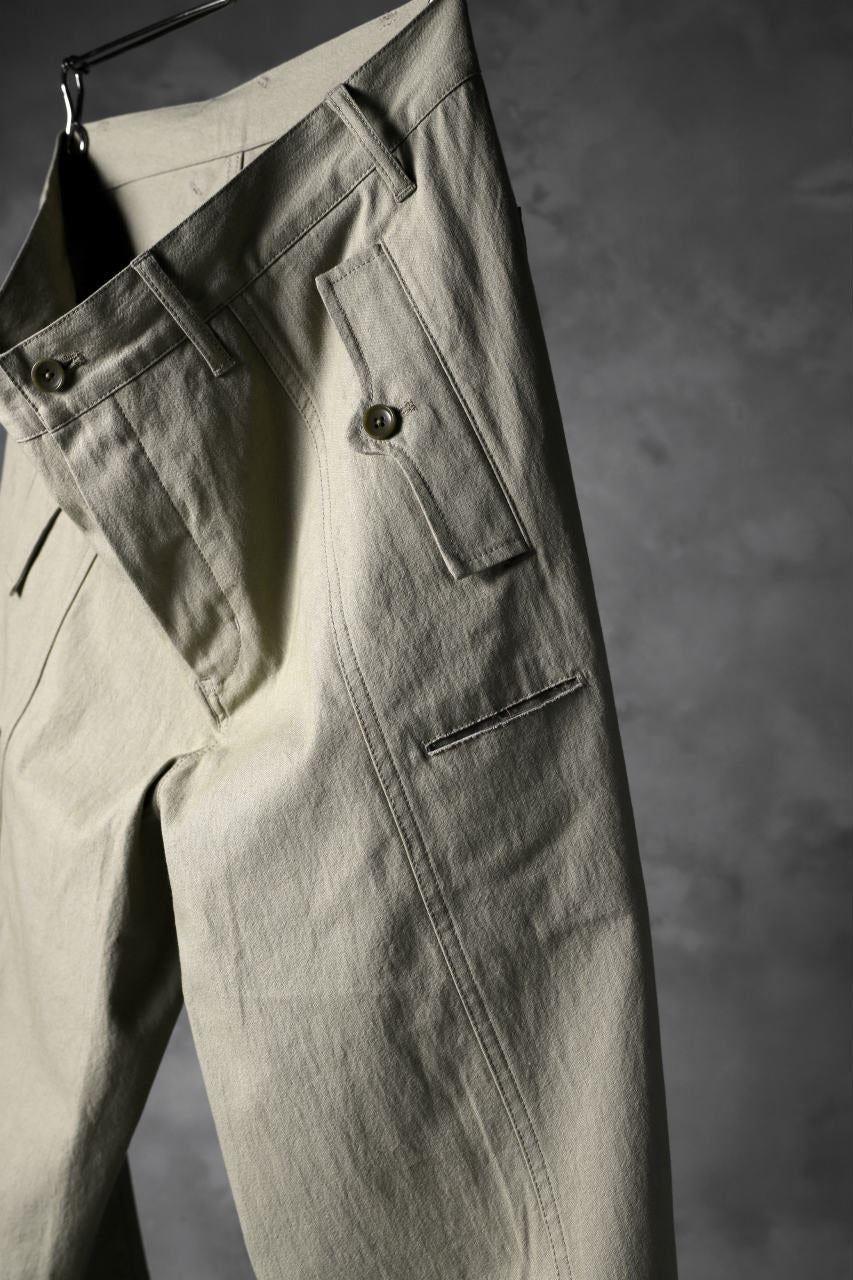 blackcrow worker pocket trousers / cotton woven (BEIGE) - Image 10
