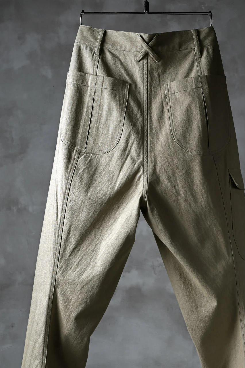 blackcrow worker pocket trousers / cotton woven (BEIGE) - Image 12