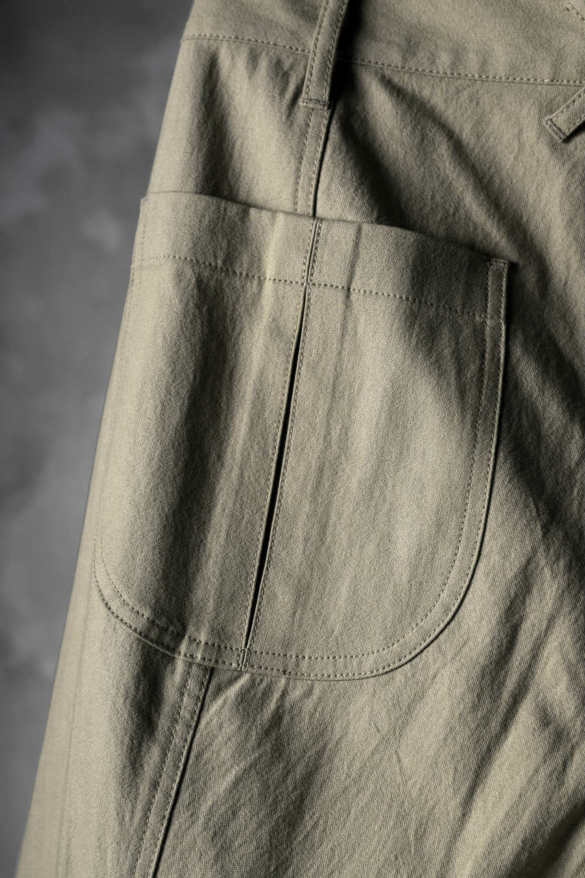 blackcrow worker pocket trousers / cotton woven (BEIGE) - Image 13