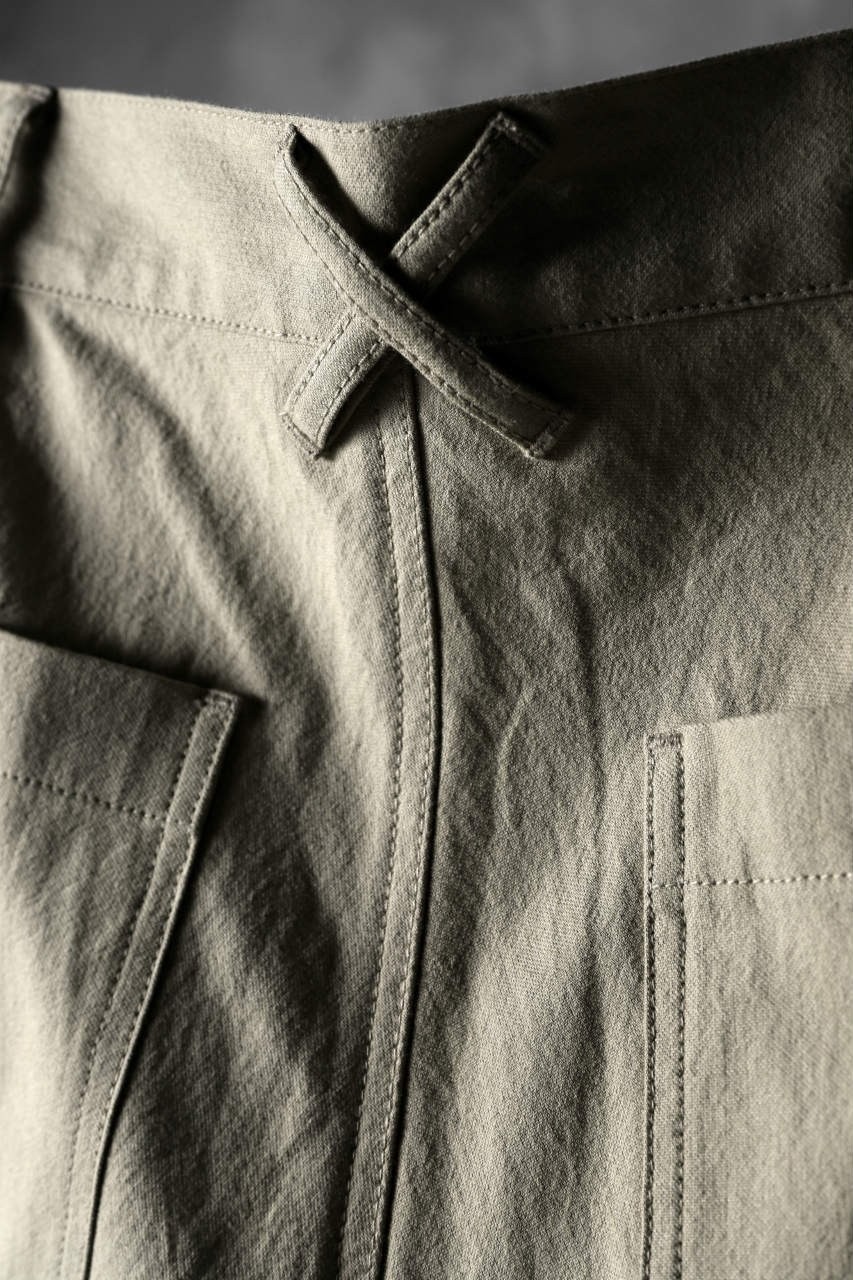 blackcrow worker pocket trousers / cotton woven (BEIGE) - Image 14