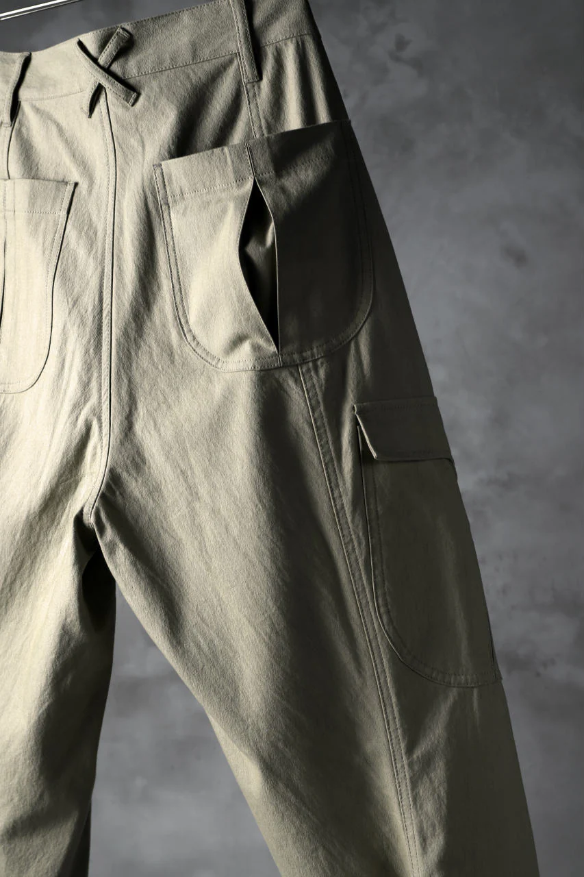 blackcrow worker pocket trousers / cotton woven (BEIGE) - Image 15