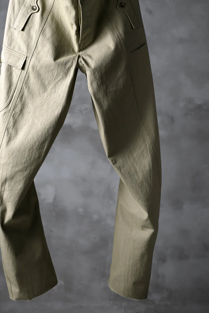 blackcrow worker pocket trousers / cotton woven (BEIGE) - Image 5