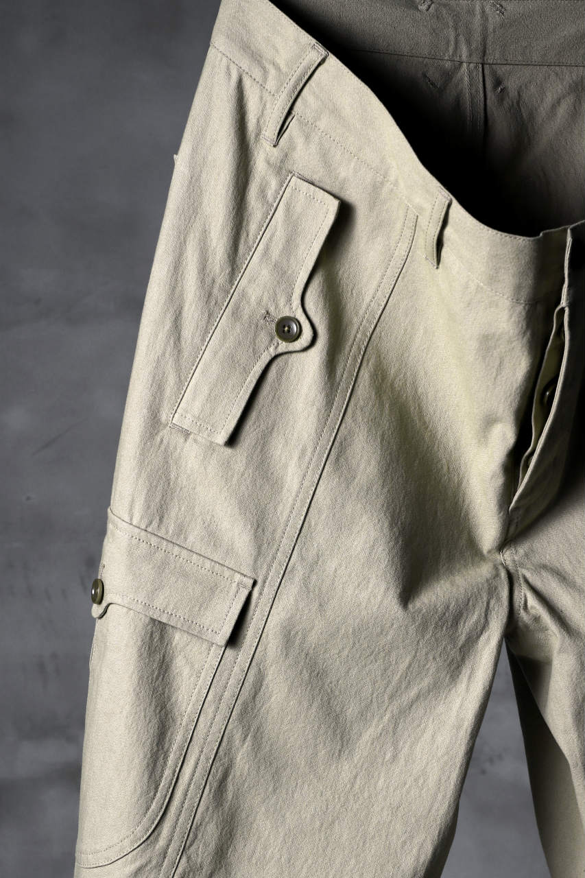 blackcrow worker pocket trousers / cotton woven (BEIGE) - Image 7