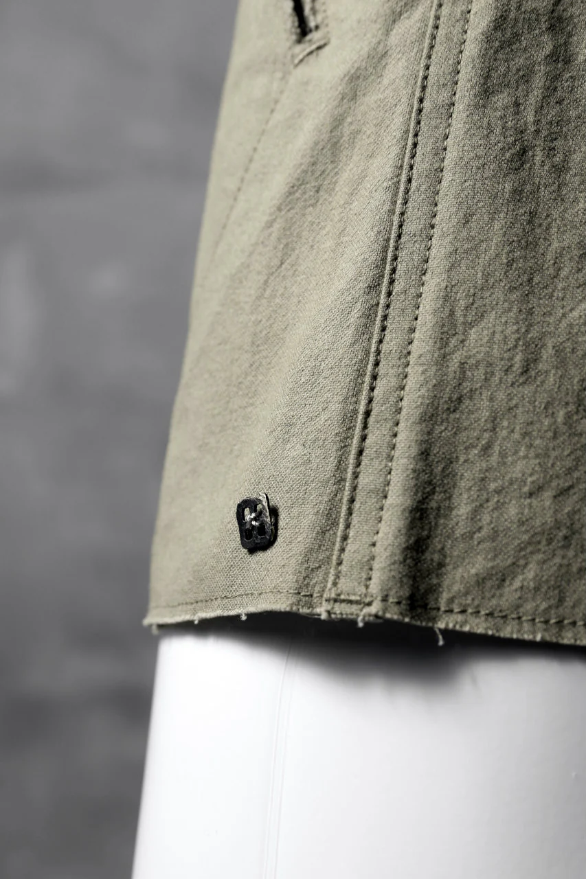 blackcrow worker shirt jacket / cotton woven (BEIGE) - Image 9