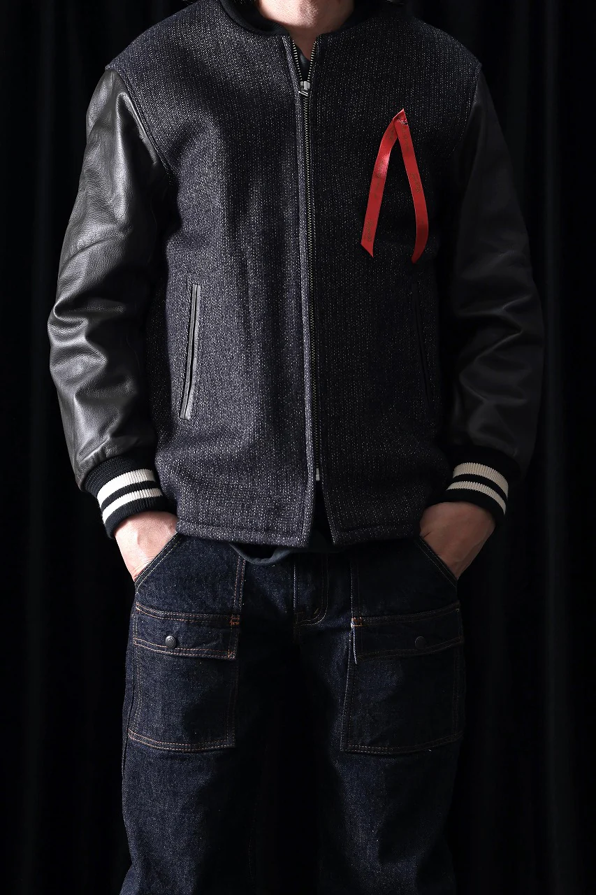 BROWN'S BEACH PHARAOH JACKET (NAVY BLUE×DARK BROWN) - Image 3