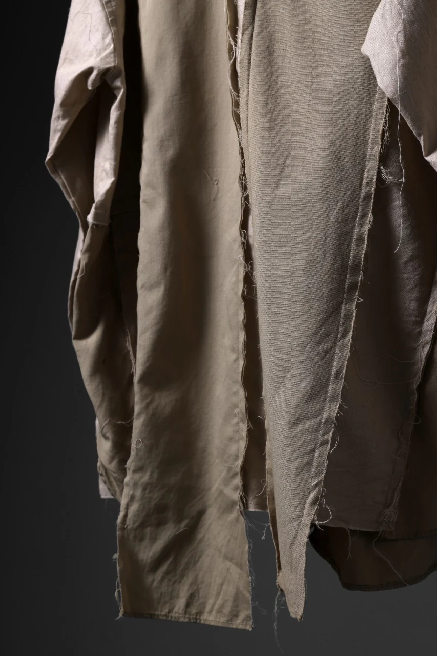 CHANGES CRAZY PANEL SHIRT - MADE BY 50's WORK SHIRT (BEIGE #A) - Image 11