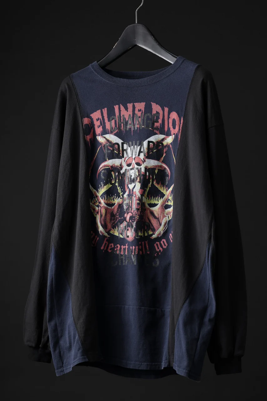 CHANGES exclusive VINTAGE REMAKE L/S TOPS (MULTI BLACK #G) - Image 2