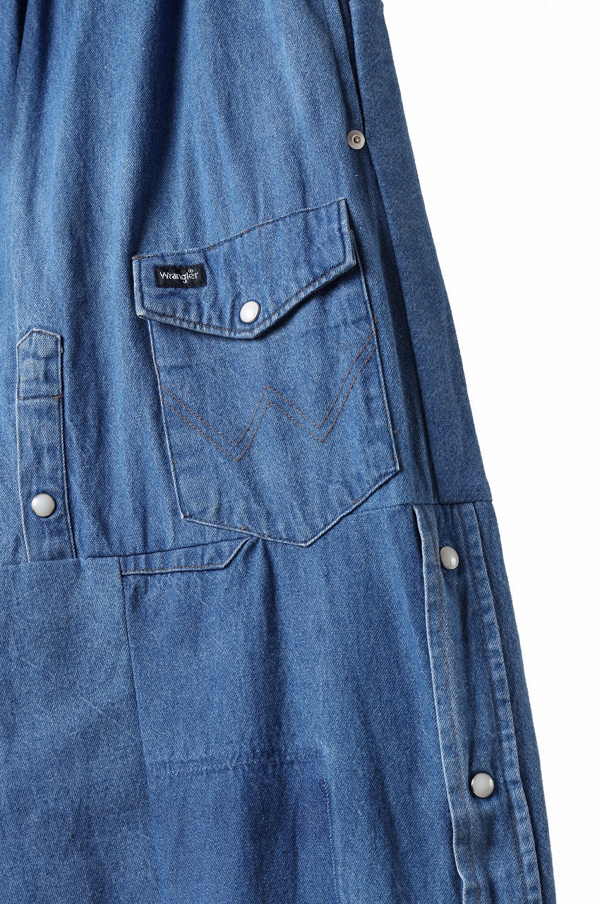 CHANGES LOOSEY REMAKE PANTS  / MADE BY VTG Wrangler SHIRT (INDIGO #A) - Image 10