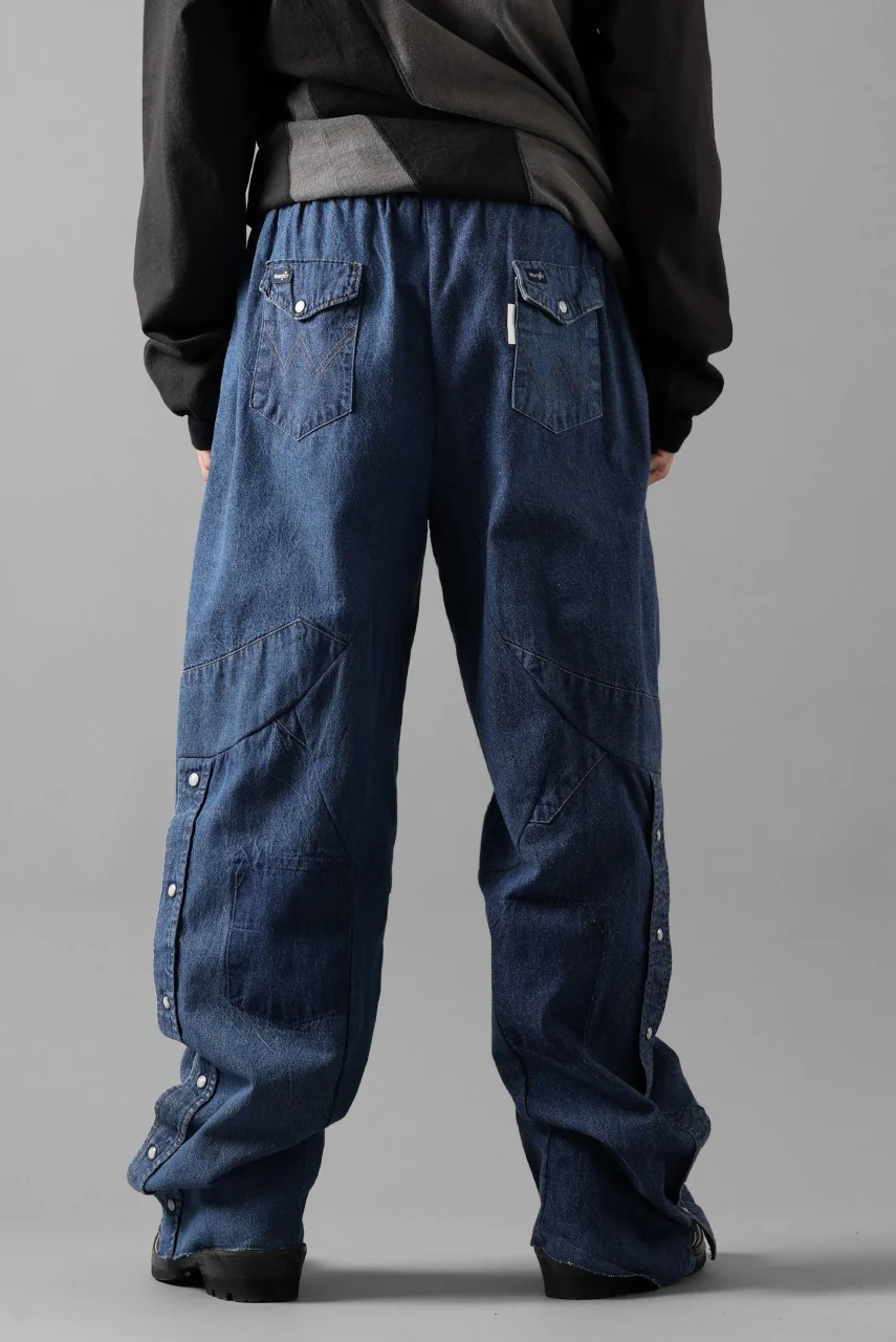 CHANGES LOOSEY REMAKE PANTS  / MADE BY VTG Wrangler SHIRT (INDIGO #A) - Image 14
