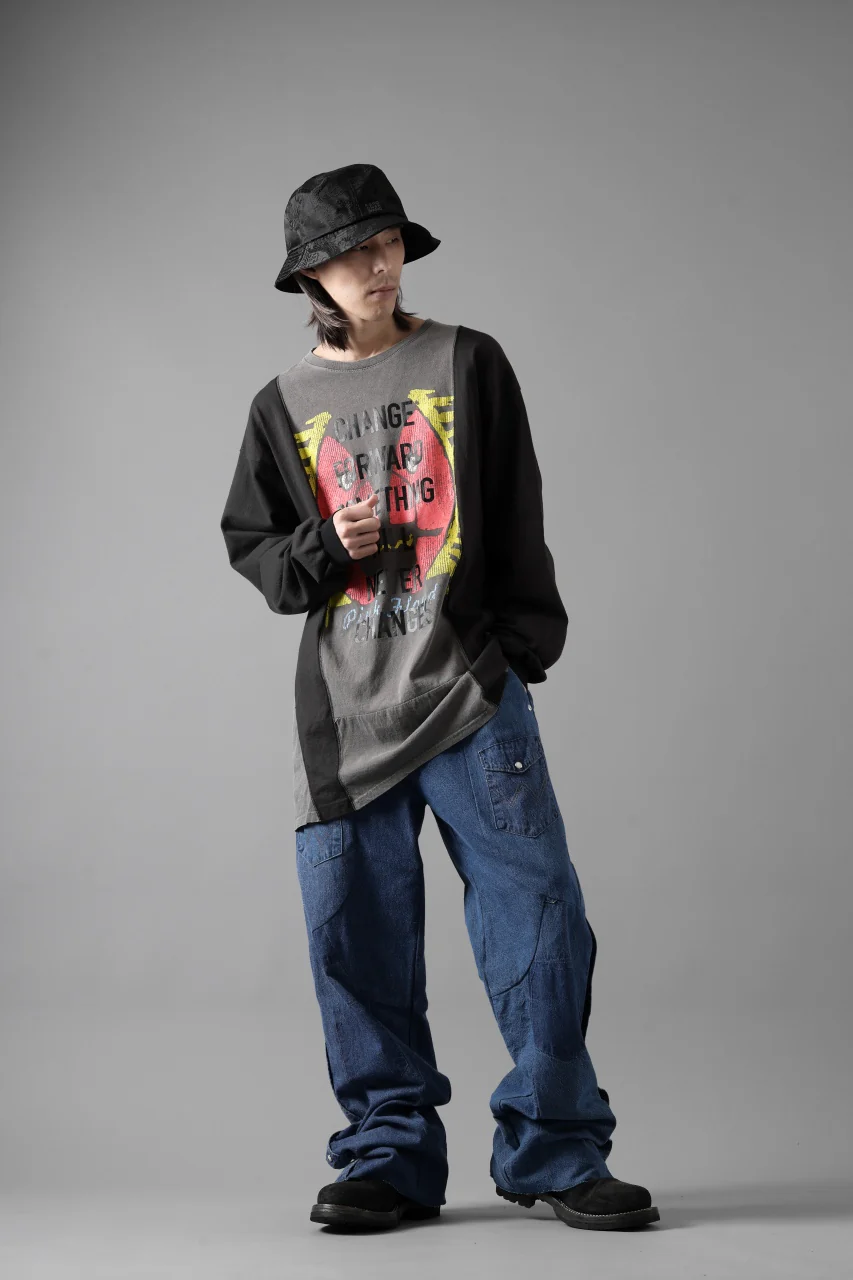 CHANGES LOOSEY REMAKE PANTS  / MADE BY VTG Wrangler SHIRT (INDIGO #A) - Image 18
