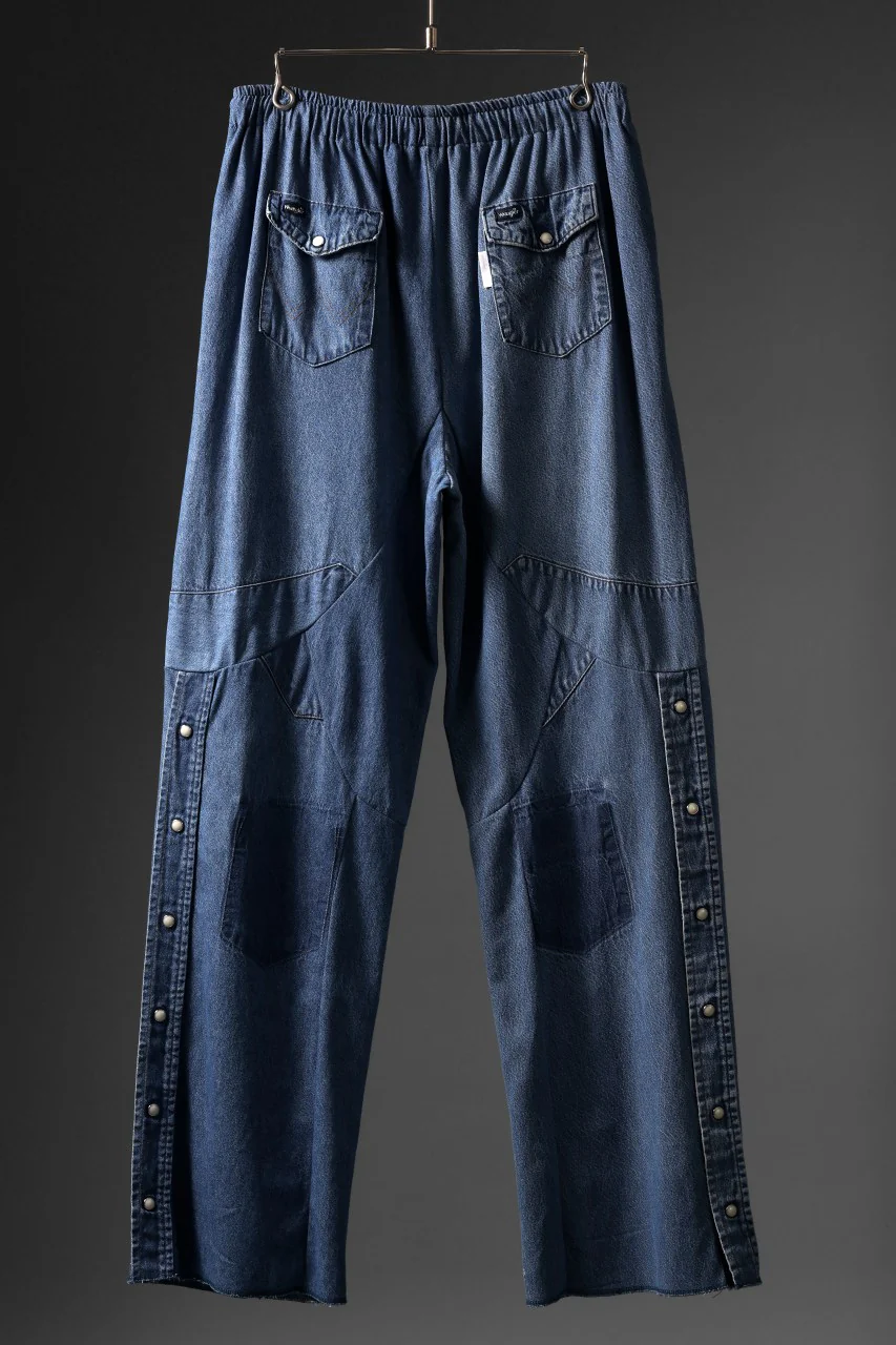 CHANGES LOOSEY REMAKE PANTS  / MADE BY VTG Wrangler SHIRT (INDIGO #A) - Image 3