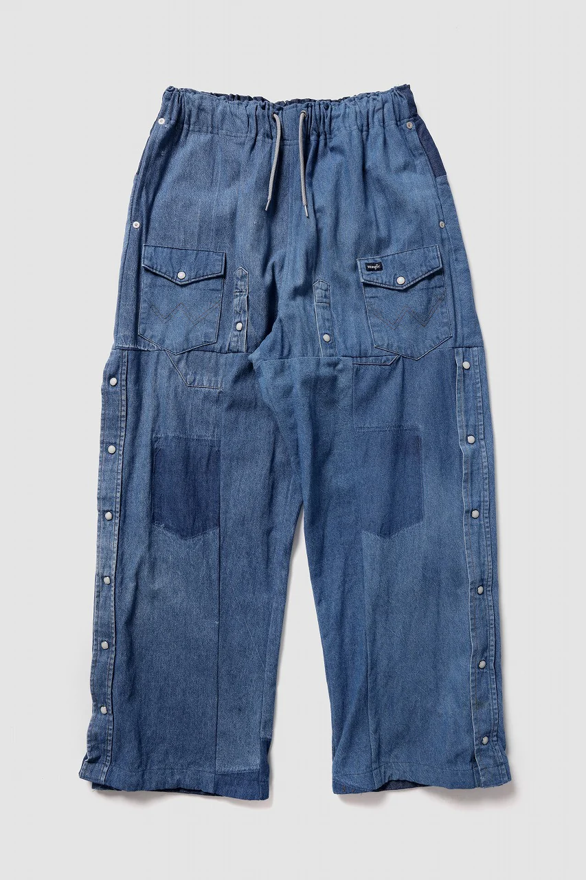 CHANGES LOOSEY REMAKE PANTS  / MADE BY VTG Wrangler SHIRT (INDIGO #C) - Image 2