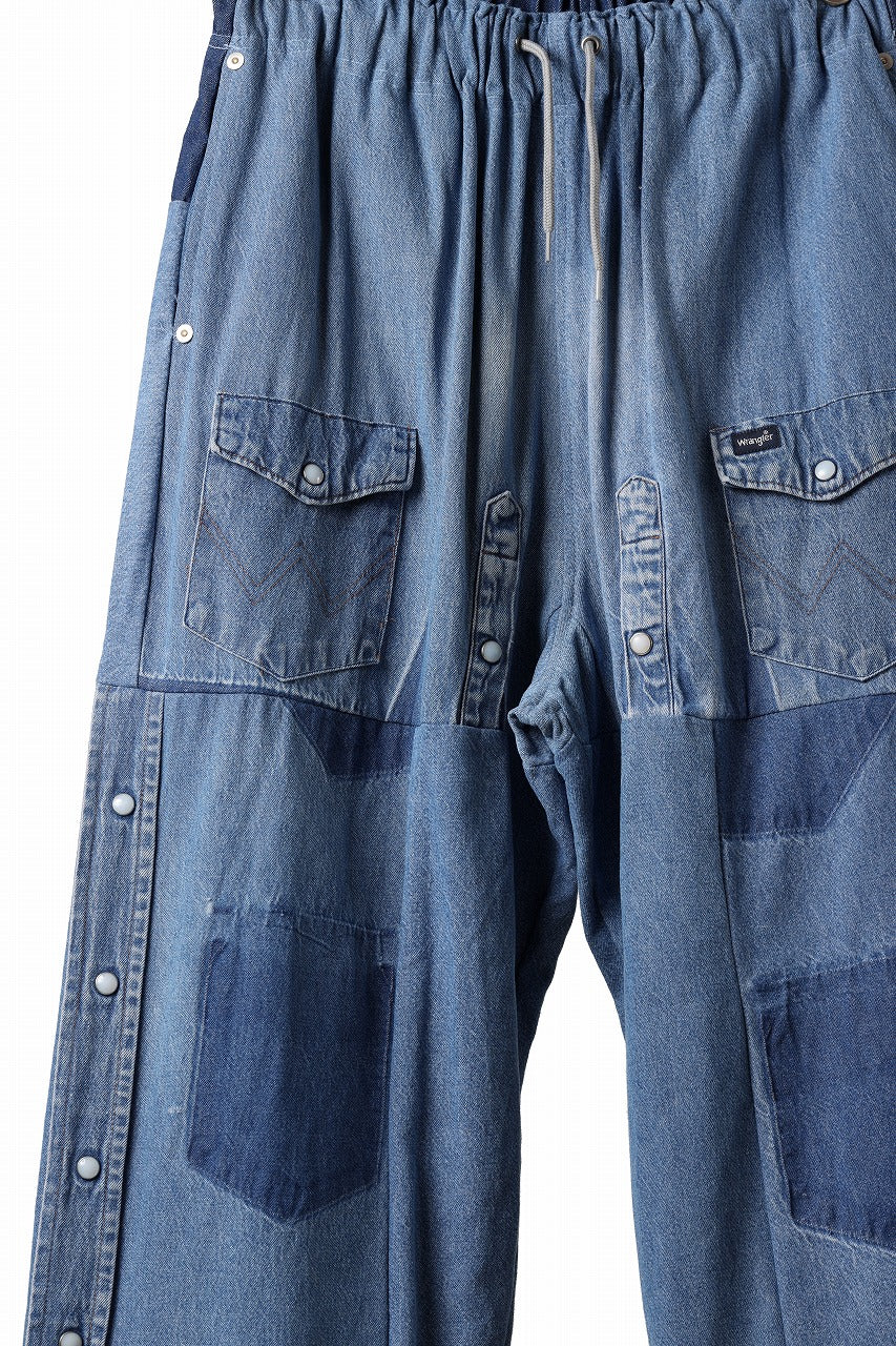 CHANGES LOOSEY REMAKE PANTS  / MADE BY VTG Wrangler SHIRT (INDIGO #C) - Image 8