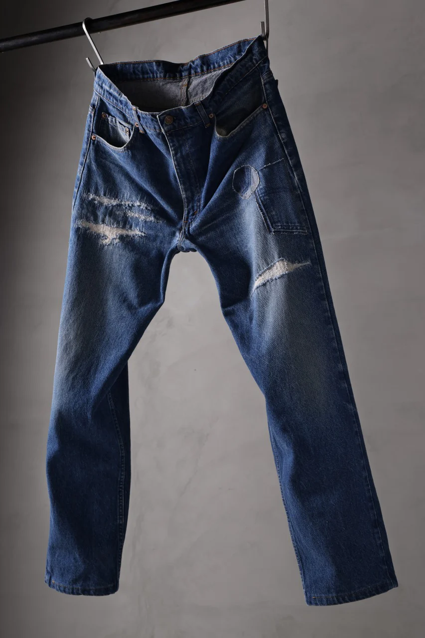 CHANGES RE50X VINTAGE LEVI’S-REMAKE DENIM PANTS (INDIGO #B) - Image 2
