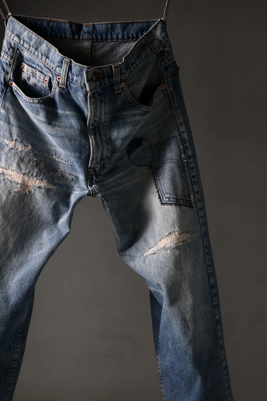 CHANGES RE50X VINTAGE LEVI’S-REMAKE DENIM PANTS (INDIGO #C) - Image 3