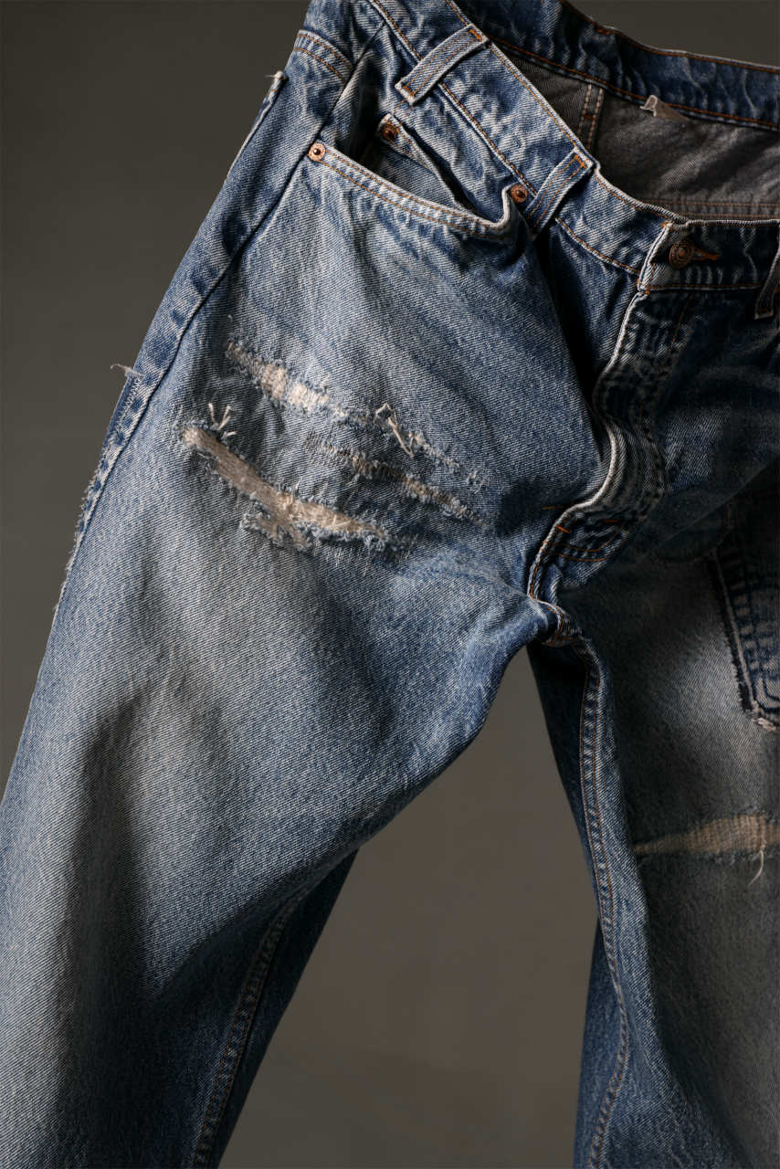 CHANGES RE50X VINTAGE LEVI’S-REMAKE DENIM PANTS (INDIGO #D) - Image 7