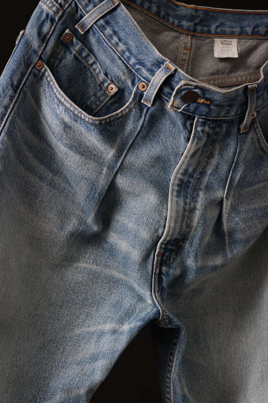 CHANGES REMAKE DENIM PANTS / VINTAGE LEVI’S JEANS (INDIGO #B) - Image 8