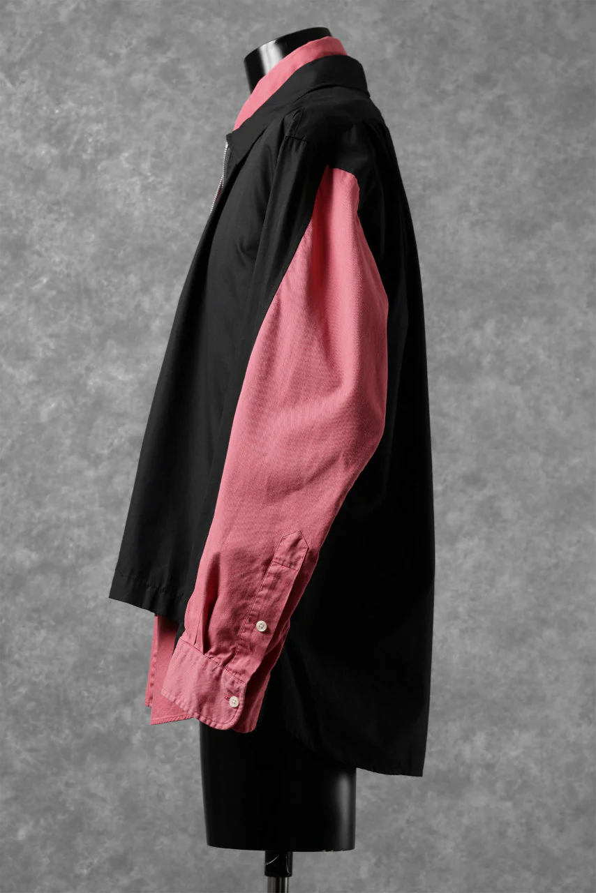 CHANGES REMAKE LAYERED SHIRT BLOUSON (BLACK) - Image 4