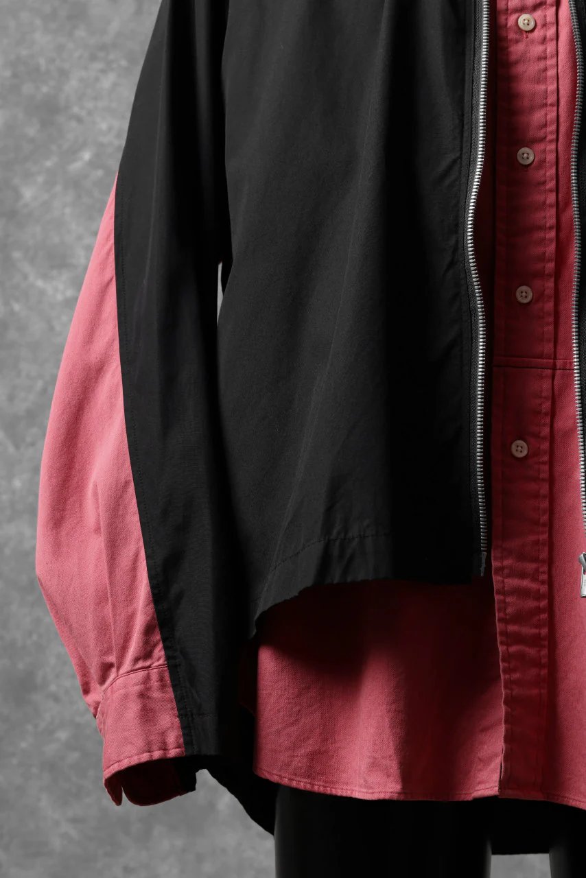 CHANGES REMAKE LAYERED SHIRT BLOUSON (BLACK) - Image 8