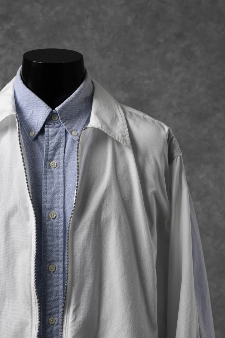 CHANGES REMAKE LAYERED SHIRT BLOUSON (WHITE) - Image 10