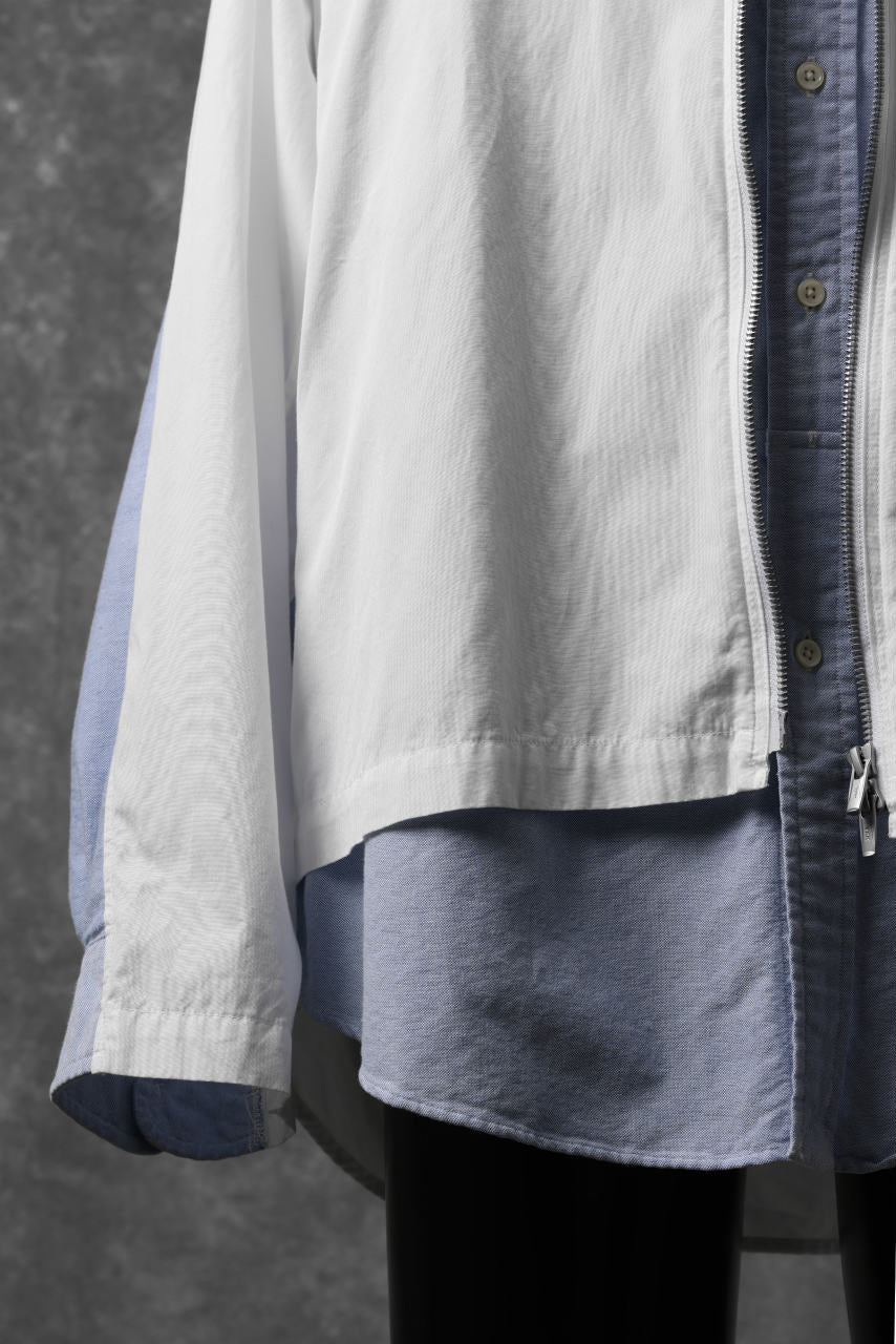 CHANGES REMAKE LAYERED SHIRT BLOUSON (WHITE) - Image 11