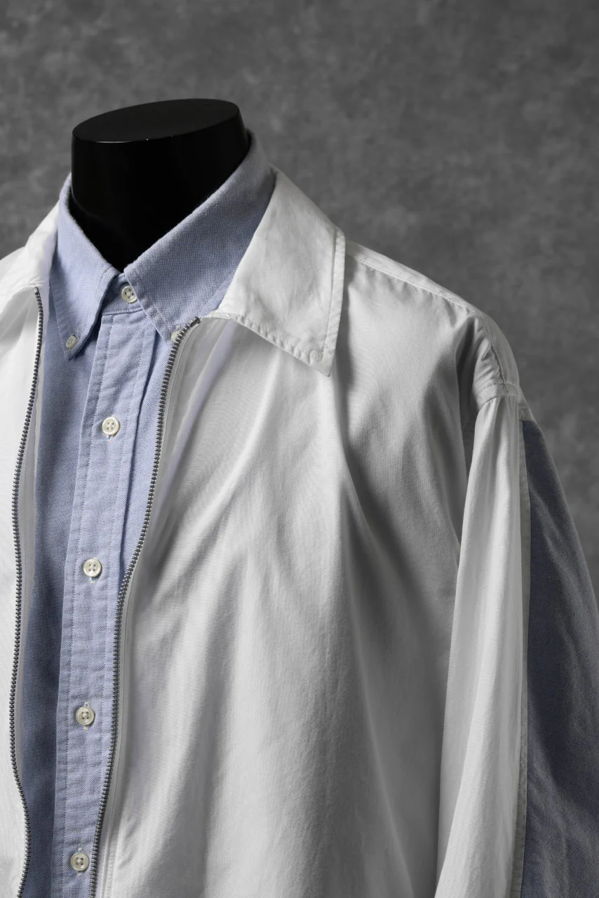 CHANGES REMAKE LAYERED SHIRT BLOUSON (WHITE) - Image 12
