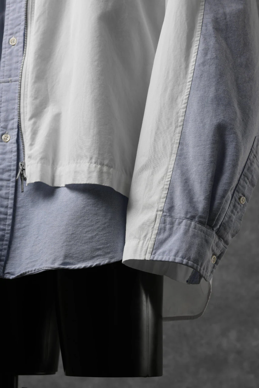CHANGES REMAKE LAYERED SHIRT BLOUSON (WHITE) - Image 13