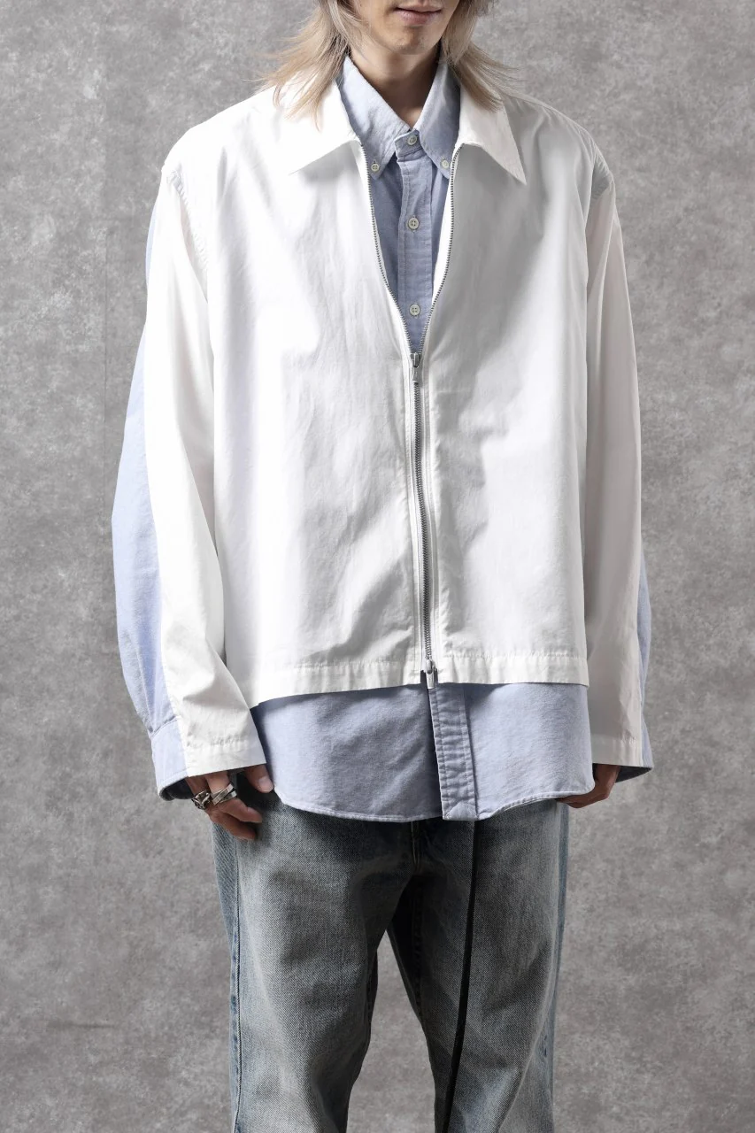 CHANGES REMAKE LAYERED SHIRT BLOUSON (WHITE) - Image 17