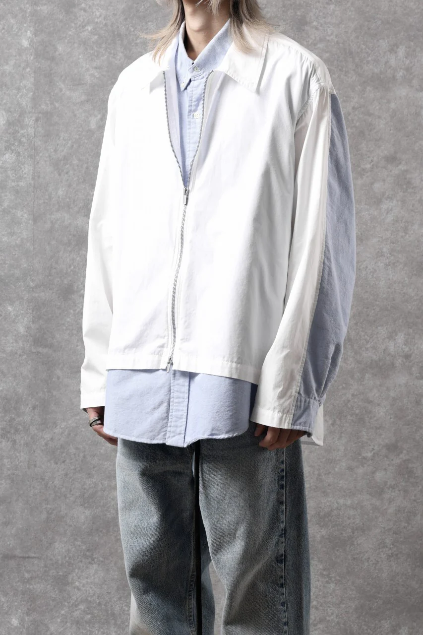 CHANGES REMAKE LAYERED SHIRT BLOUSON (WHITE) - Image 18