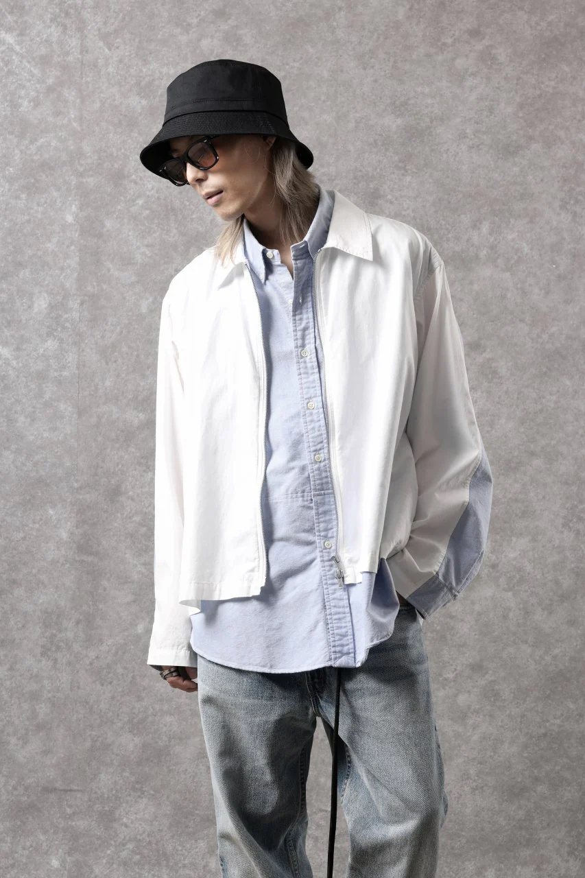 CHANGES REMAKE LAYERED SHIRT BLOUSON (WHITE) - Image 21