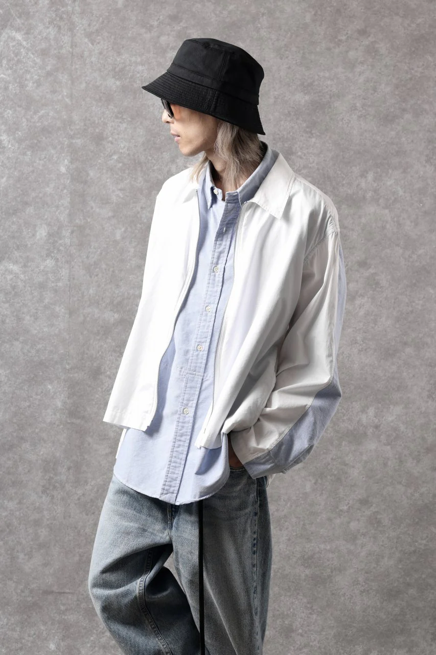 CHANGES REMAKE LAYERED SHIRT BLOUSON (WHITE) - Image 22