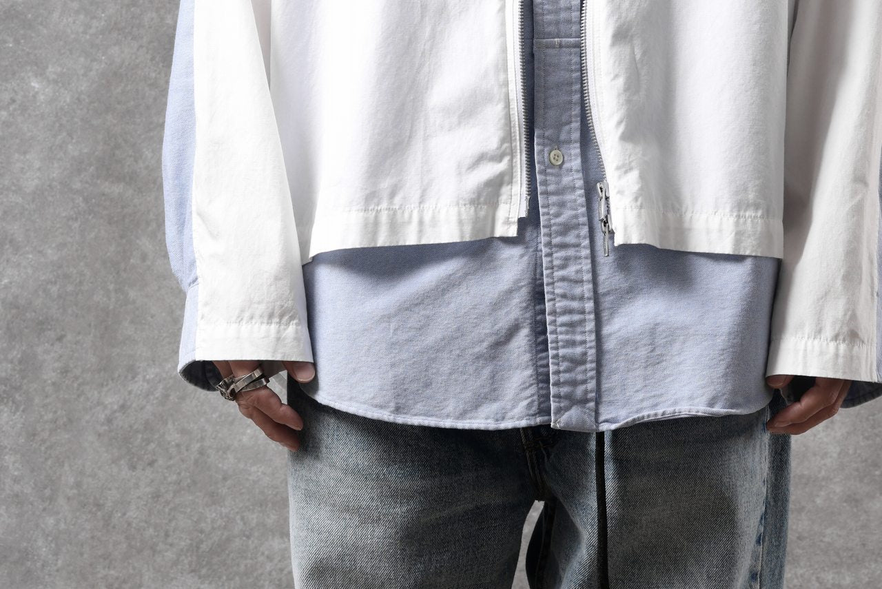 CHANGES REMAKE LAYERED SHIRT BLOUSON (WHITE) - Image 24