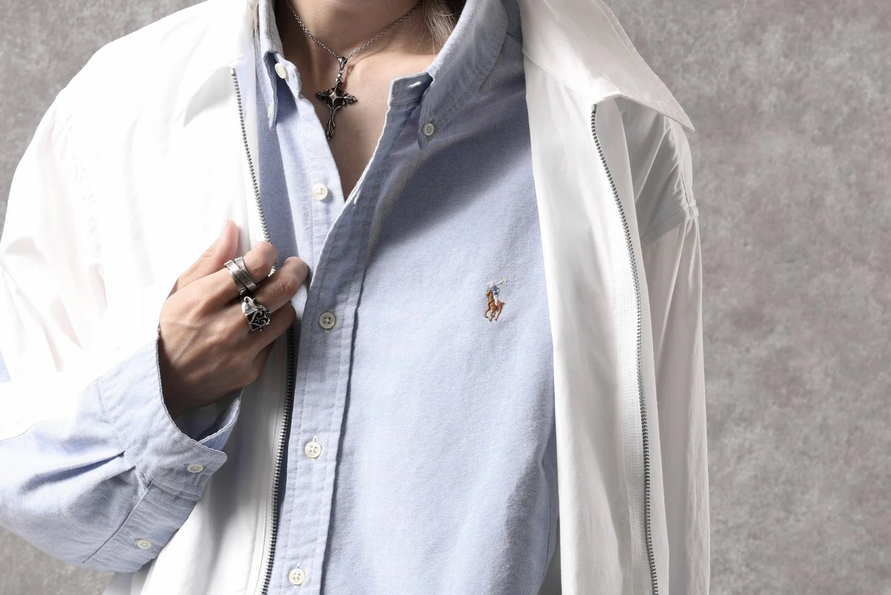 CHANGES REMAKE LAYERED SHIRT BLOUSON (WHITE) - Image 25