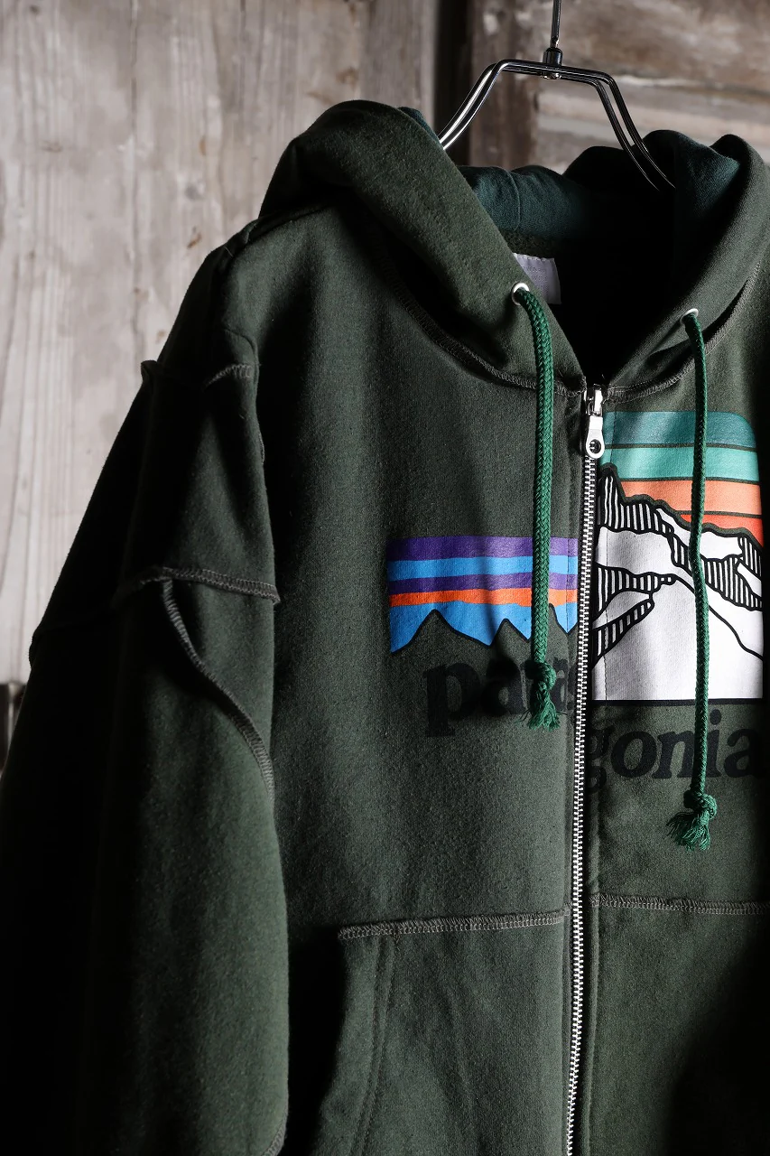 CHANGES REMAKE PANELED HOODIE (MULTI GREEN #A) - Image 14