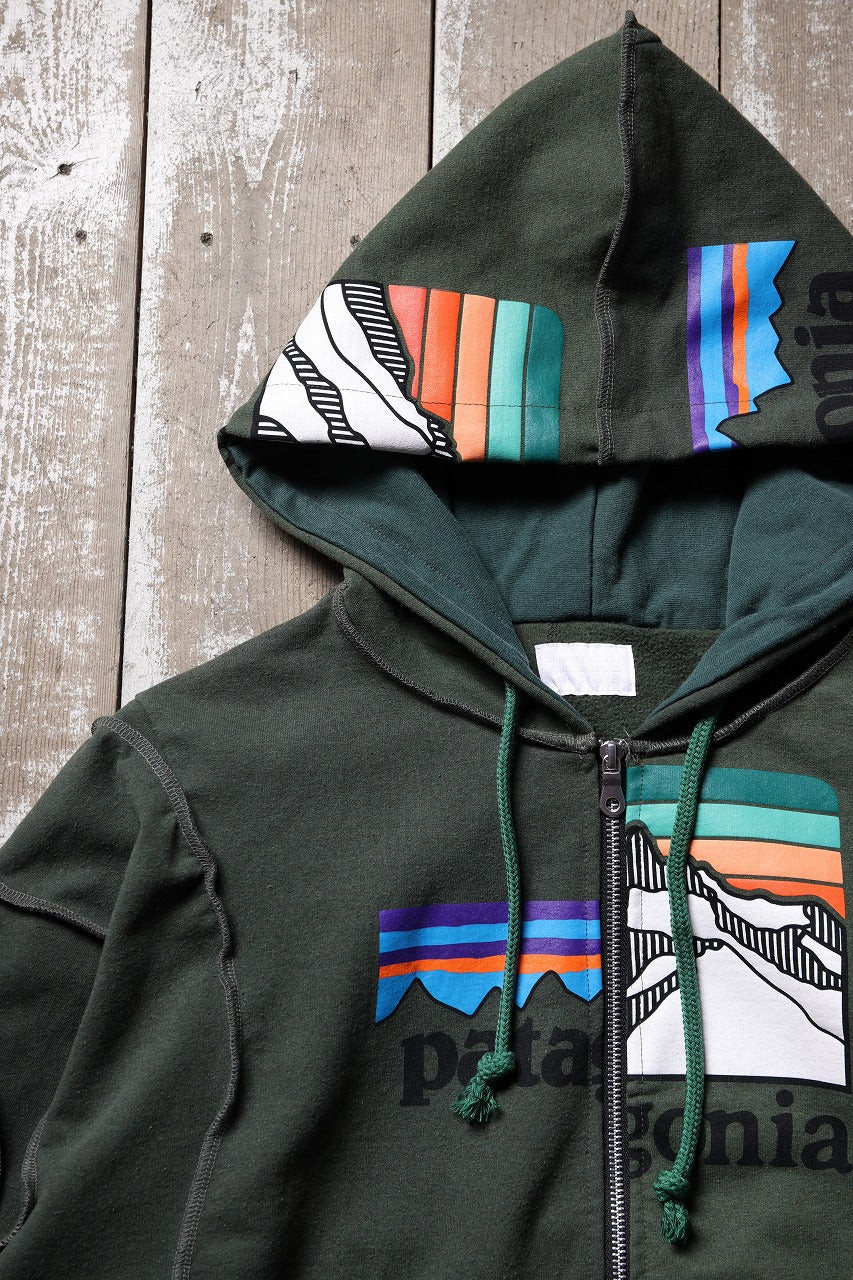 CHANGES REMAKE PANELED HOODIE (MULTI GREEN #A) - Image 16
