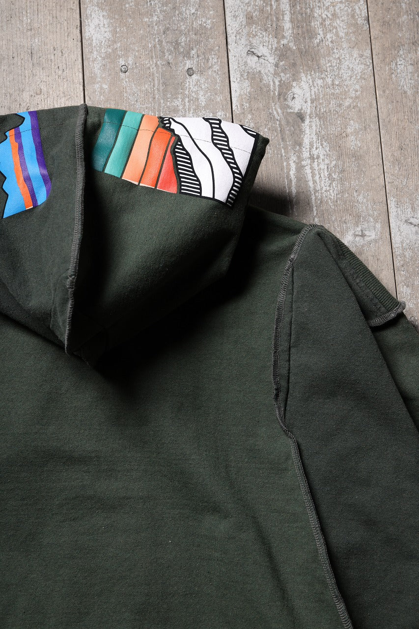 CHANGES REMAKE PANELED HOODIE (MULTI GREEN #A) - Image 17