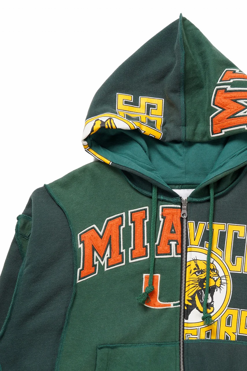 CHANGES REMAKE PANELED HOODIE (MULTI GREEN #B) - Image 4