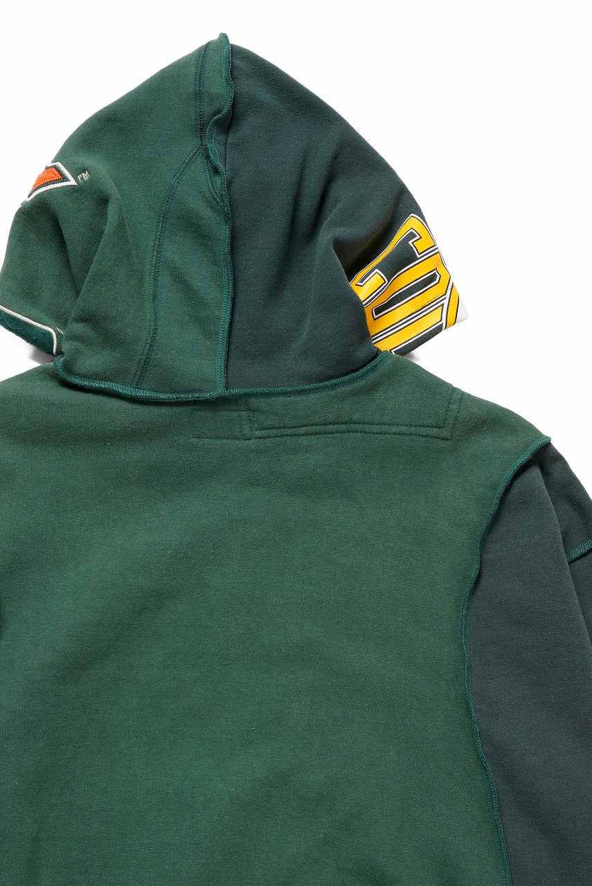 CHANGES REMAKE PANELED HOODIE (MULTI GREEN #B) - Image 8
