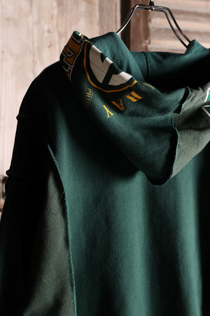 CHANGES REMAKE PANELED HOODIE (MULTI GREEN #B) - Image 13