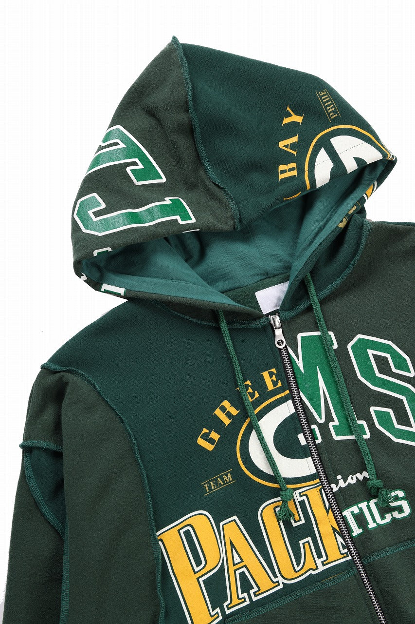 CHANGES REMAKE PANELED HOODIE (MULTI GREEN #B) - Image 5