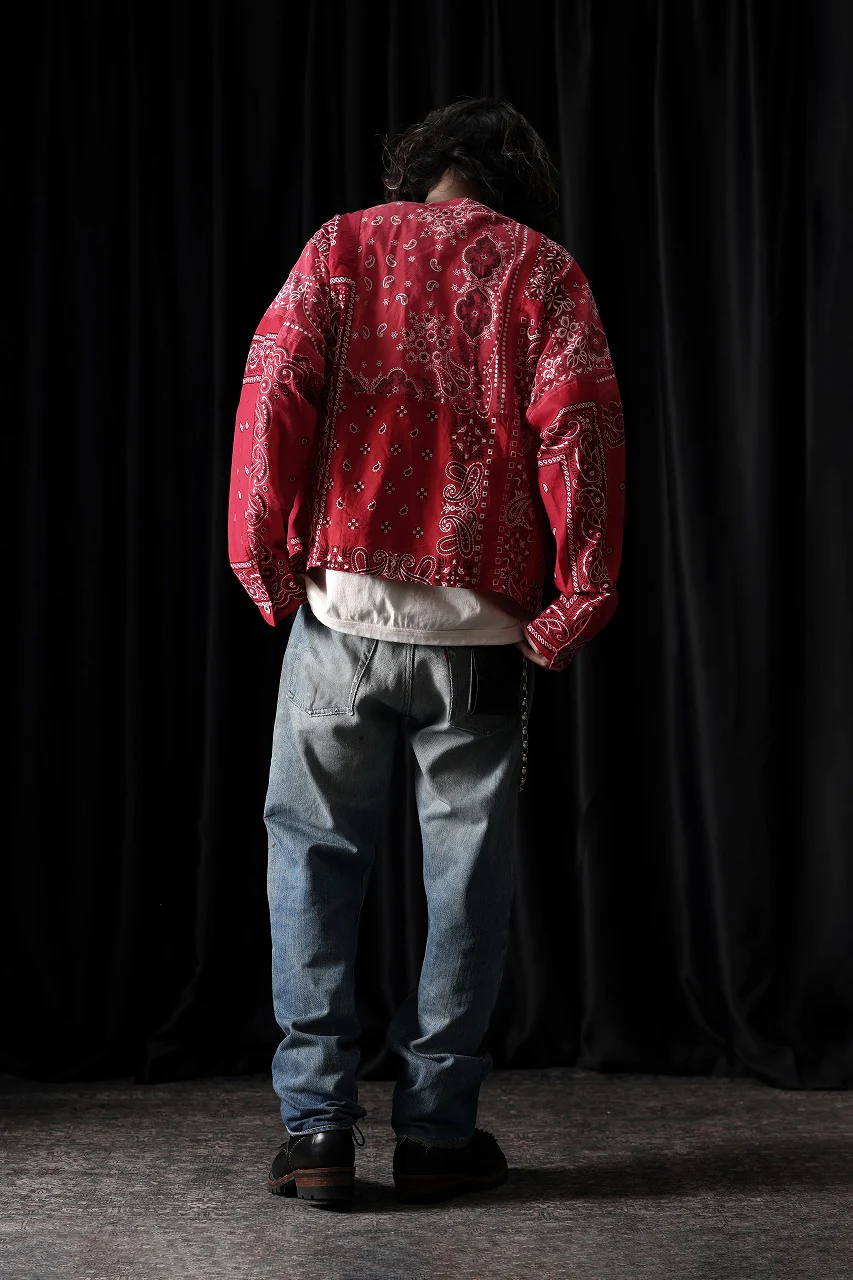 CHANGES REMAKE VINTAGE BANDANA ENGINEER JACKET (RED) - Image 13